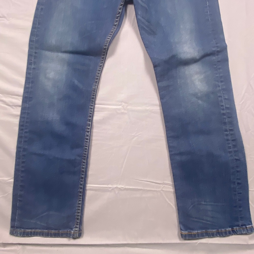 Levi Strauss & Co 518 Straight Jeans Mens 36x32 (Fits 34x30)Blue Denim Casual - Picture 3 of 16
